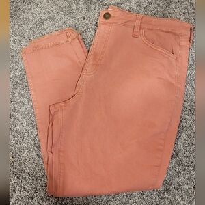 So Pink High Rise Crop Jeans Size 17